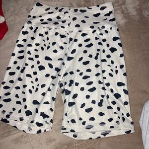shein biker shorts dalmatian print